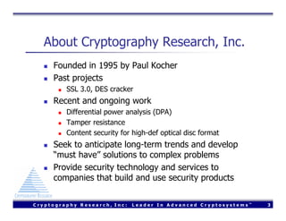 Using FreeBSD to Design a Secure Digital Cinema Server (Usenix 2004)