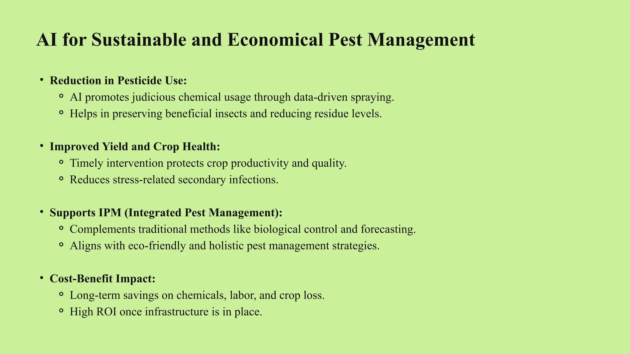 Use of AI in Pest Management for credit seminar topic PPTX