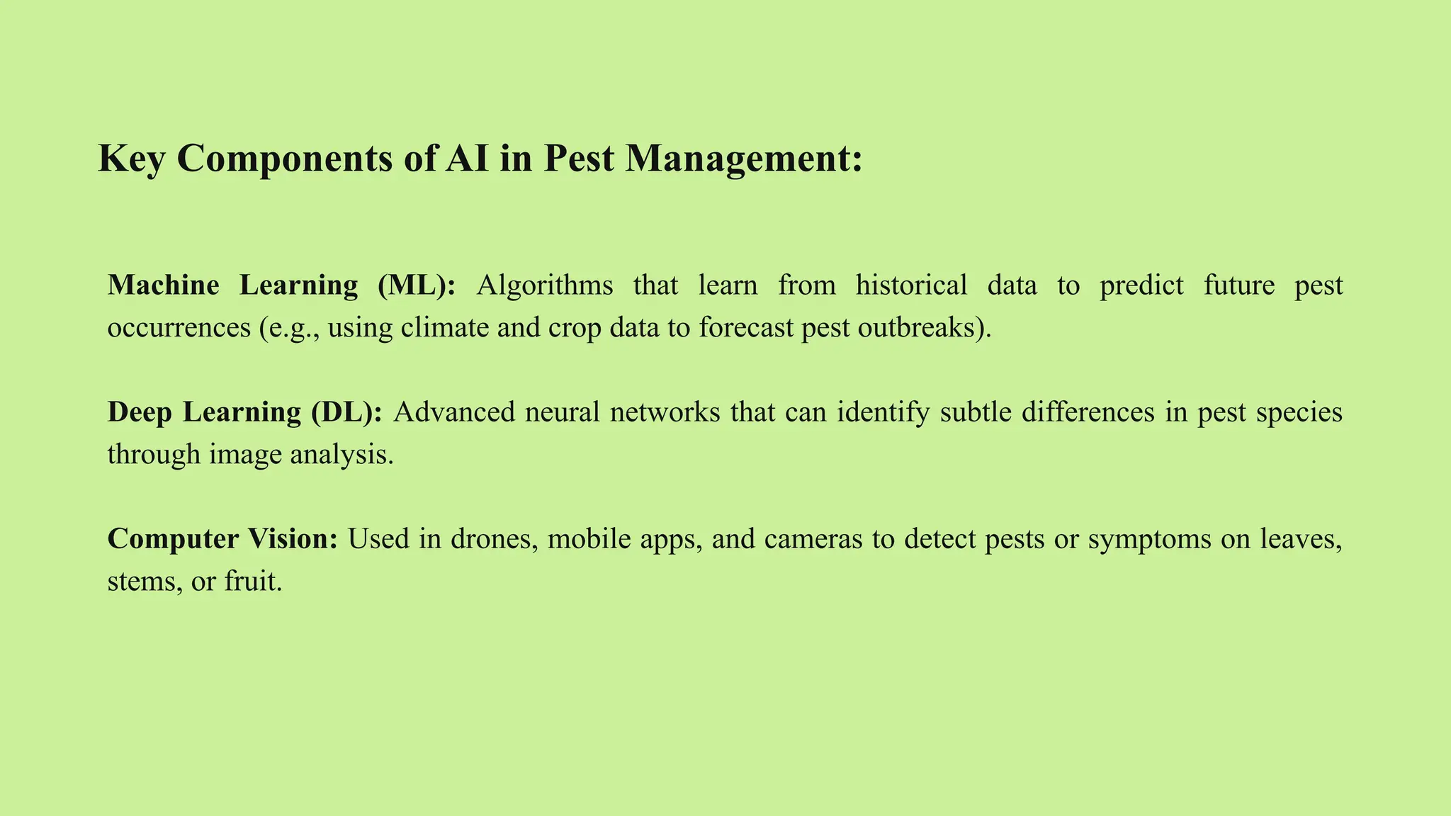 Use of AI in Pest Management for credit seminar topic | PPTX