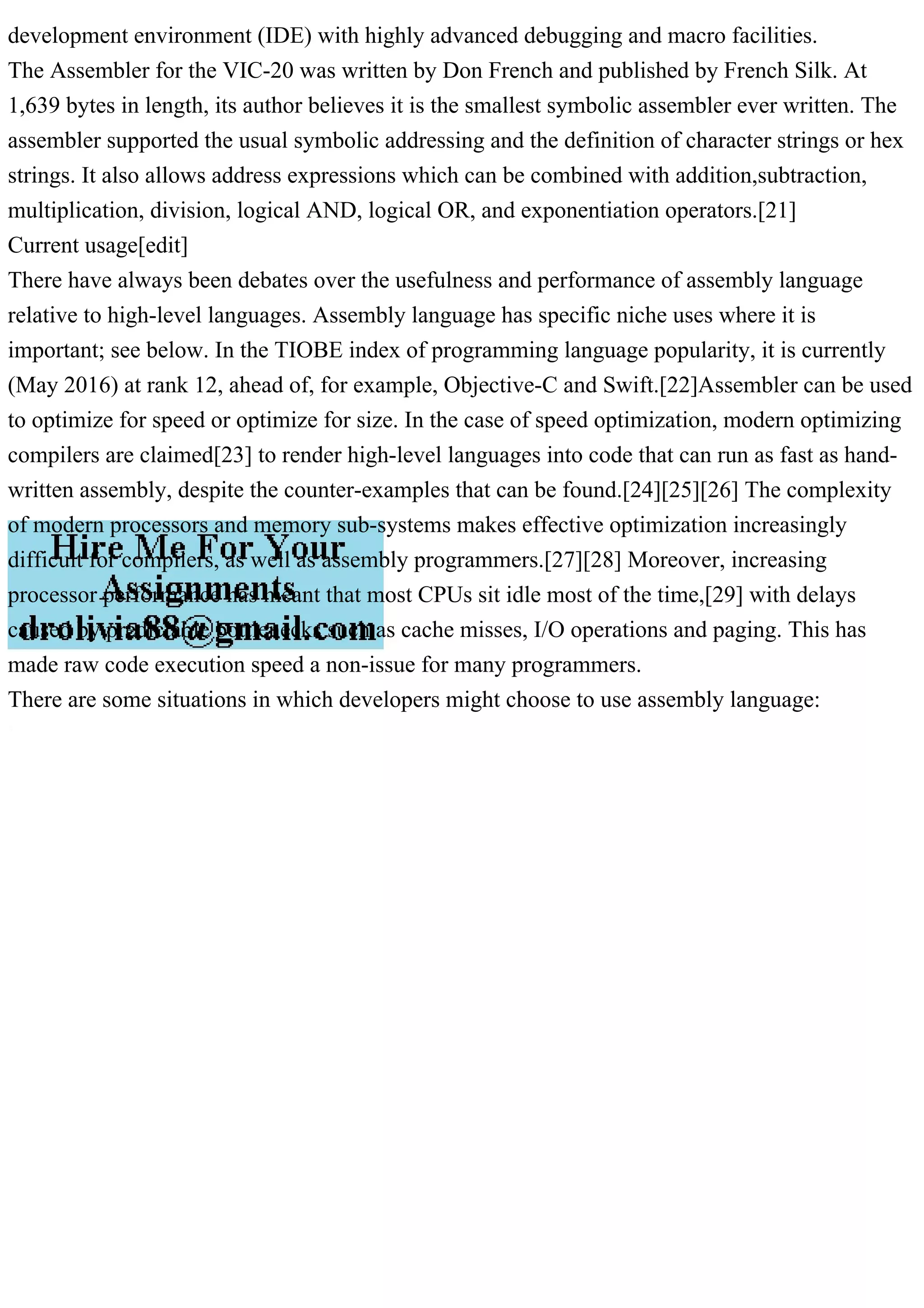 Use of assembly language[edit]Historical perspective[edit]Assemb.pdf ...