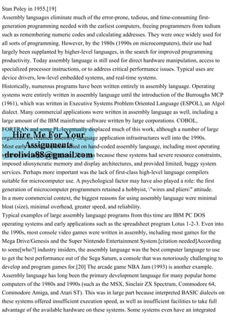 Use of assembly language[edit]Historical perspective[edit]Assemb.pdf