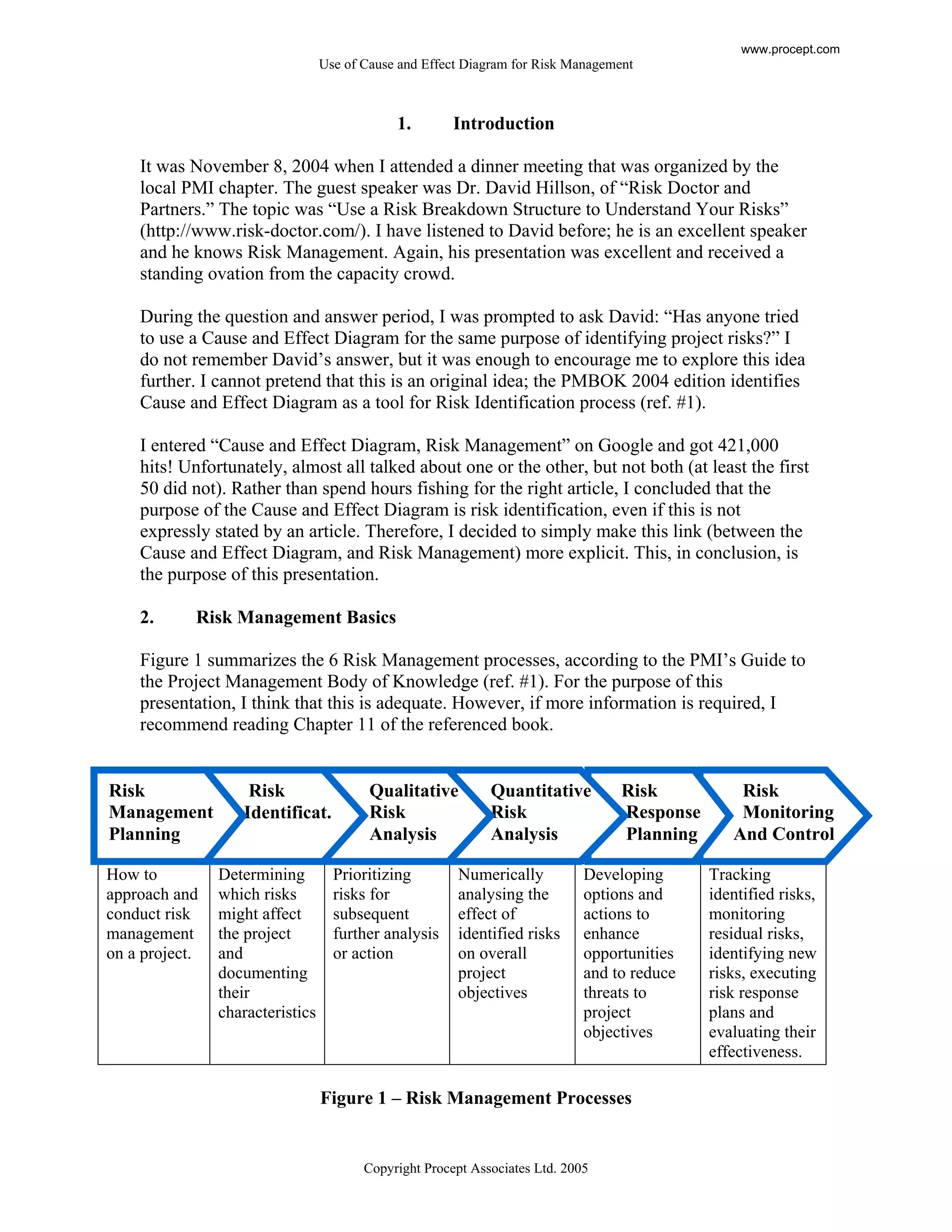 Use of Causeand Effect Diagrams for Risk Management | PDF