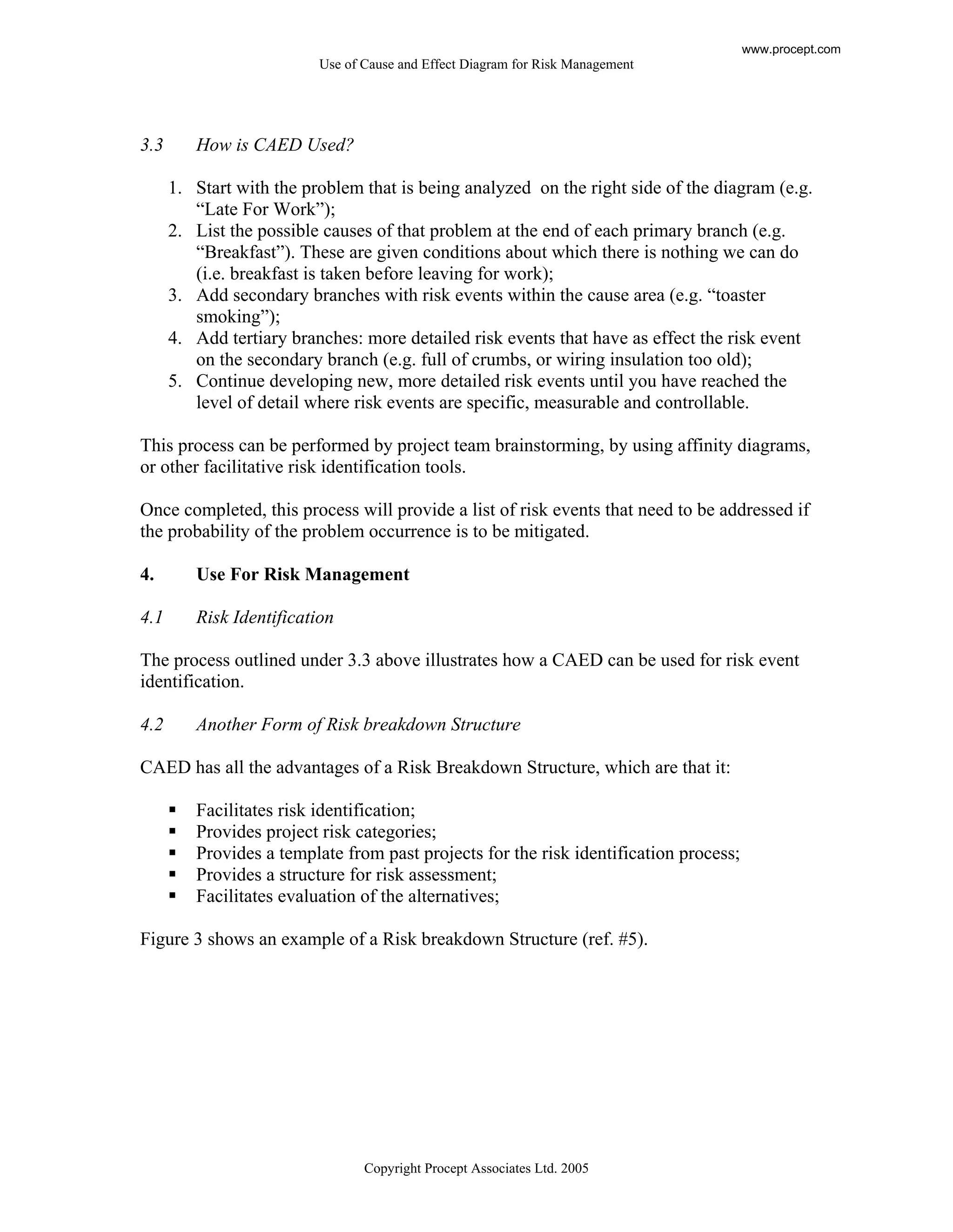 Use of Causeand Effect Diagrams for Risk Management | PDF