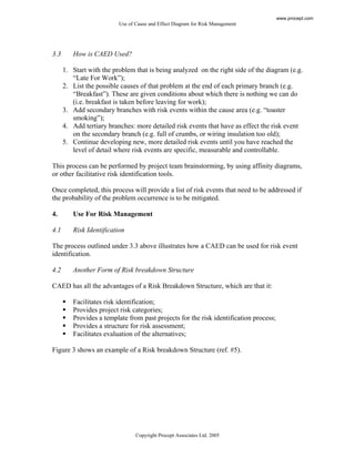 Use of Causeand Effect Diagrams for Risk Management | PDF
