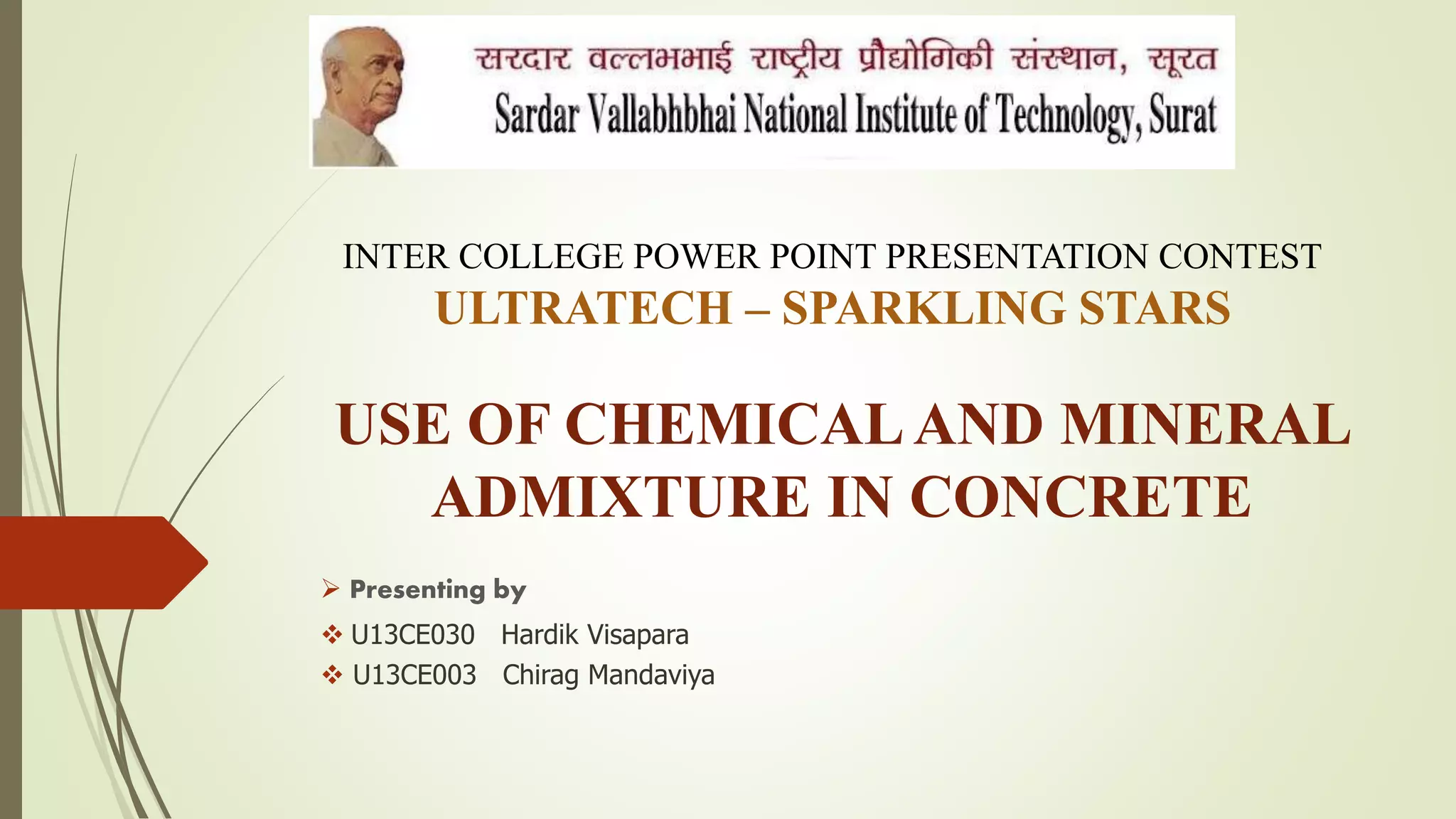 Use of chemical and mineral admixture in concrete | PPTX