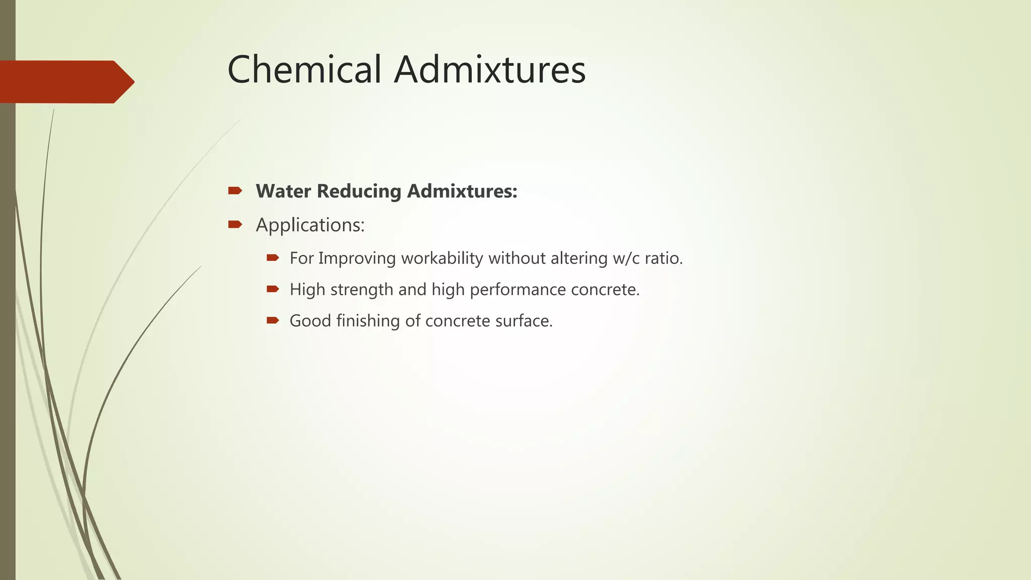 Use of chemical and mineral admixture in concrete | PPTX