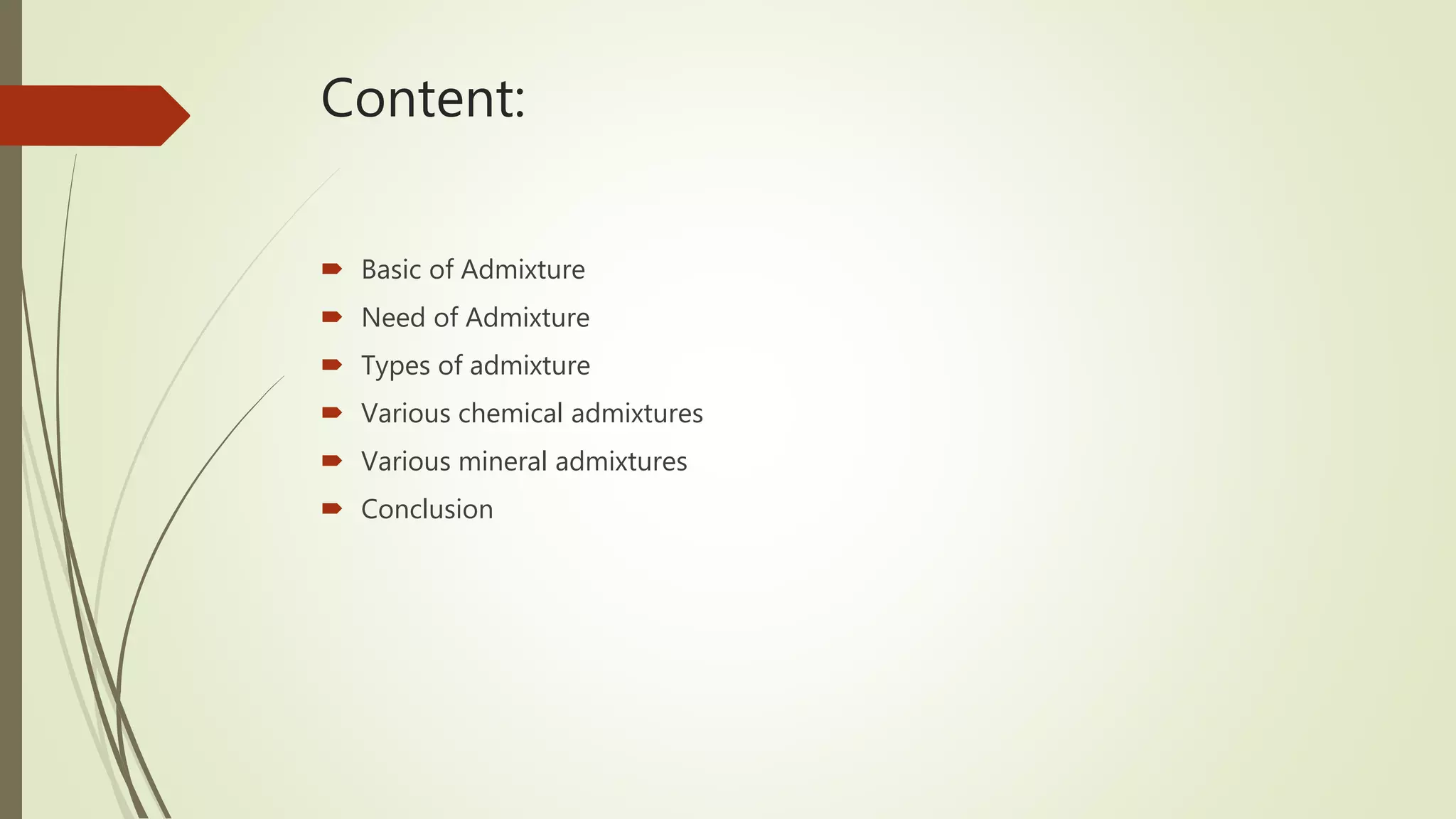 Use of chemical and mineral admixture in concrete | PPTX