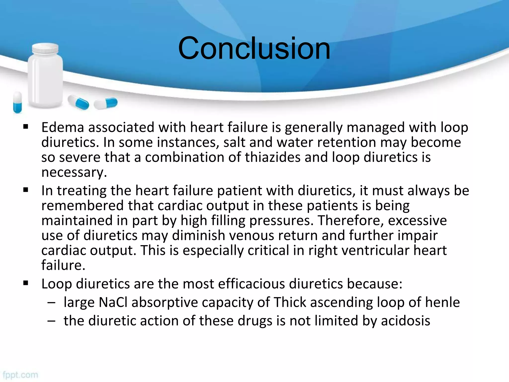 Use of diuretics in congestive heart failure. pptx | PPTX