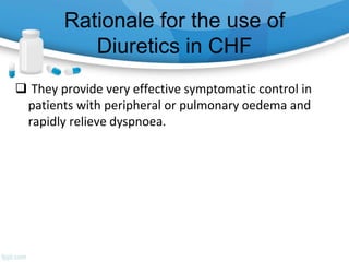 Use of diuretics in congestive heart failure. pptx | PPTX