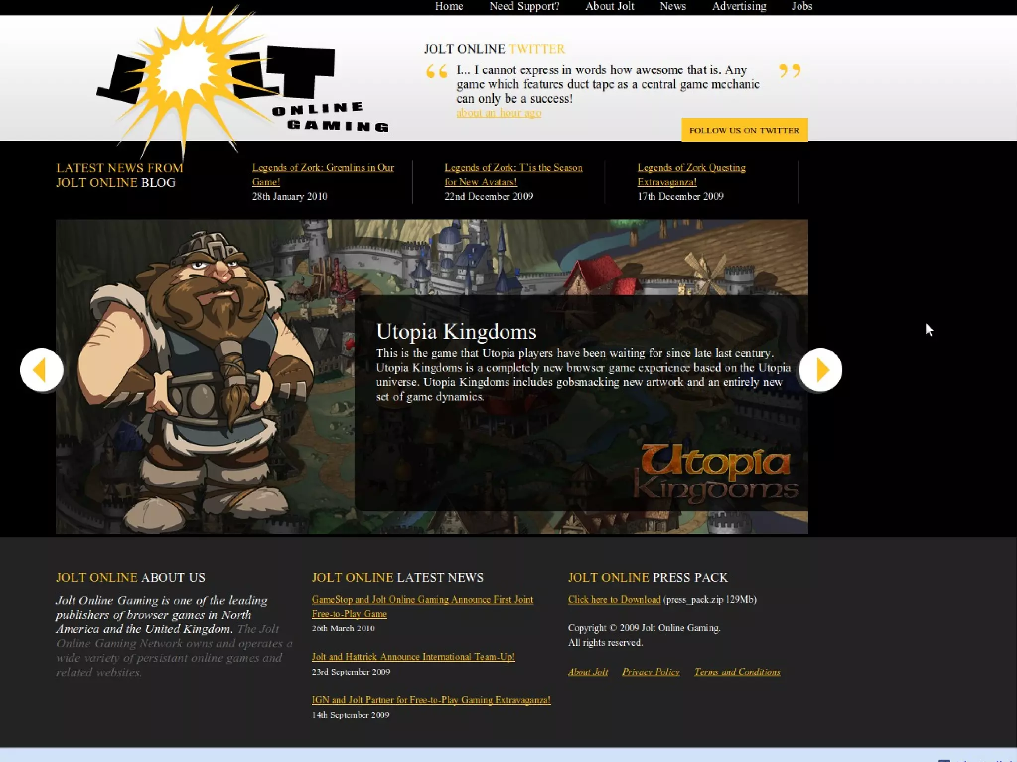 Presentaci'on de Jolt Online 