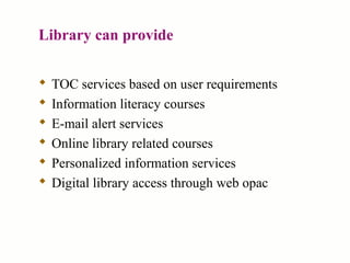 Digital and Electronic Libraries | PPT