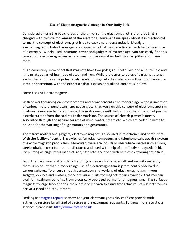 Use of concept in our daily life