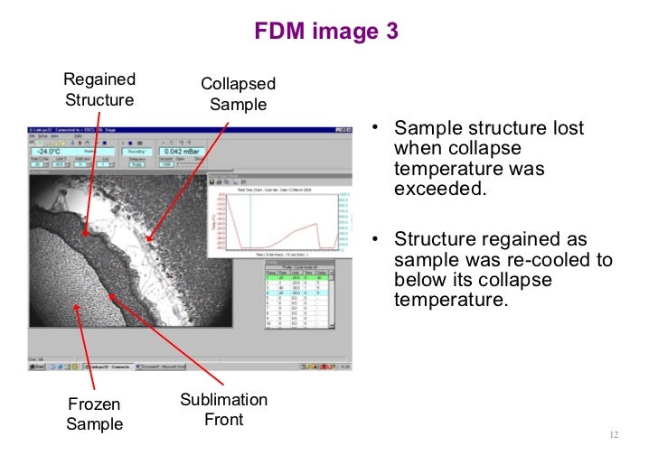 Use Of Freeze Drying Microscopy To Determine Critical Parameters