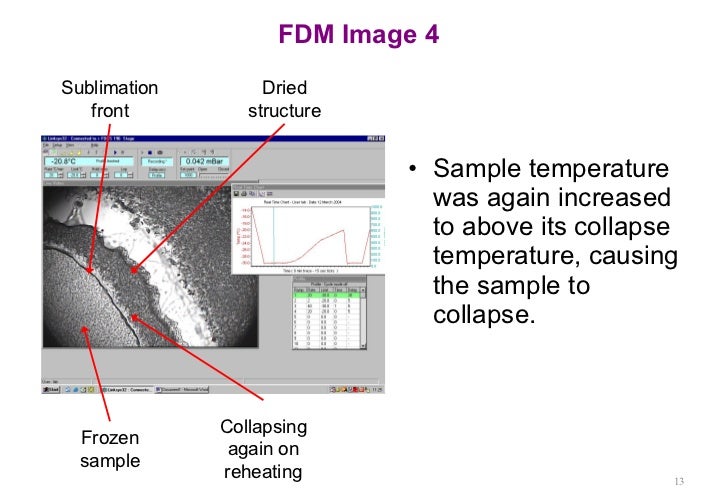 Use Of Freeze Drying Microscopy To Determine Critical Parameters