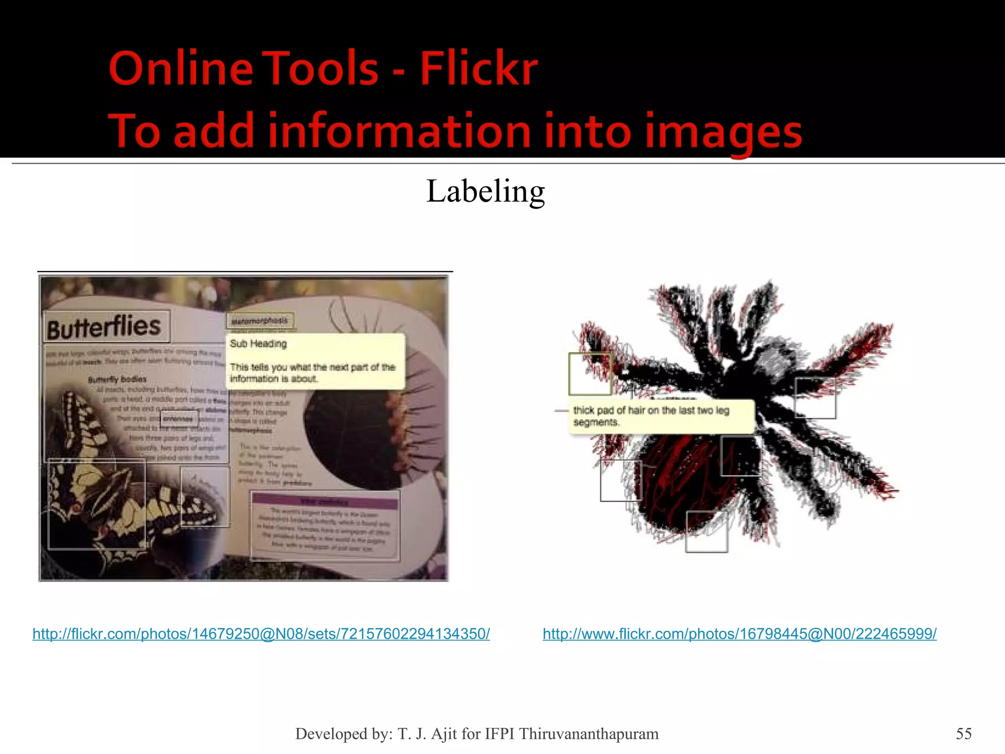 Labeling http://flickr.com/photos/14679250@N08/sets/72157602294134350/ http://www.flickr.com/photos/16798445@N00/222465999/ Developed by: T. J. Ajit for IFPI Thiruvananthapuram  