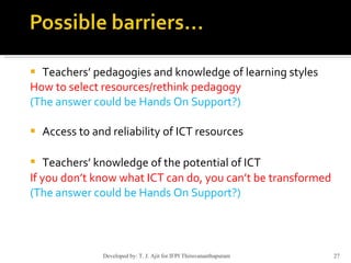 Use of ict for effective teaching and learning | PPT