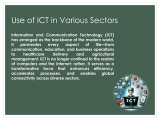 Example Ict Services In Computer Use_of_ICT_in_Various_Sectors with examples.pptx