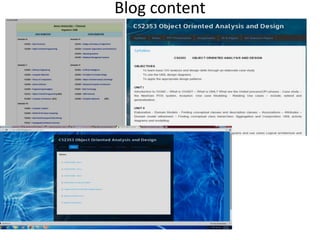 Blog content
 
