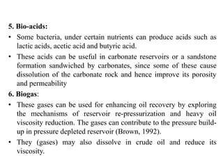 Use of microbes in mineral benefication and oil recovery | PPTX