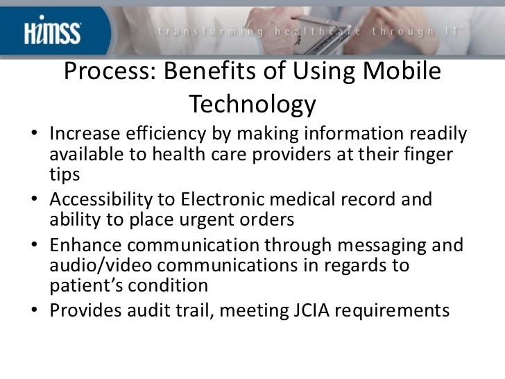 Use of mobile device in health care setting