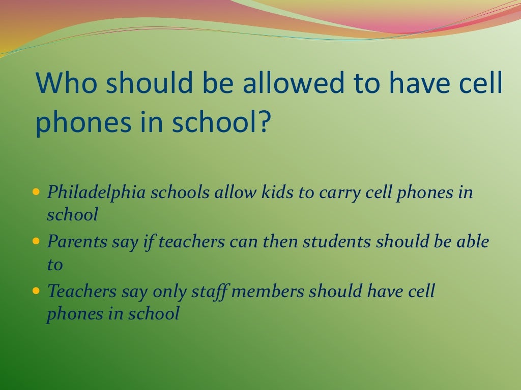 USE OF MOBILE PHONE IN SCHOOLS/COLLEGES