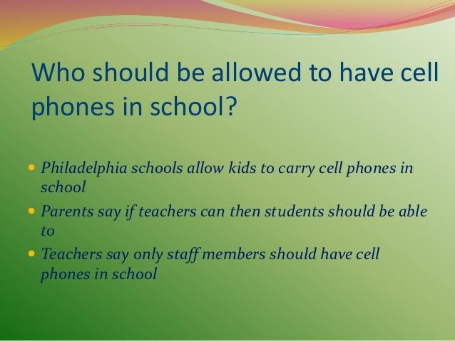 Cell phone should be banned in school essay