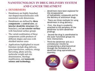 Use of Nanotechnology in Diagnosis and Treatment of Cancer | PPTX