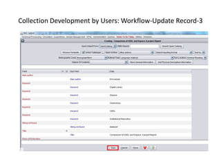 Collection Development by Users: Workflow-Update Record-3 
 