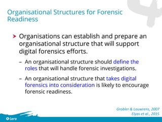 Use of organisational topologies for forensic investigations   serf'17