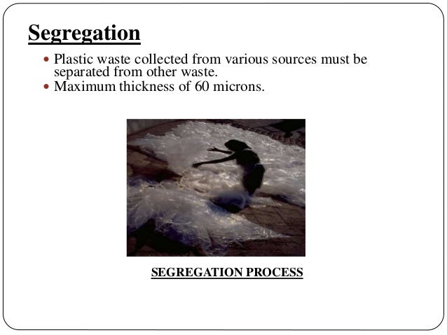 Use of plastic waste in road construction.