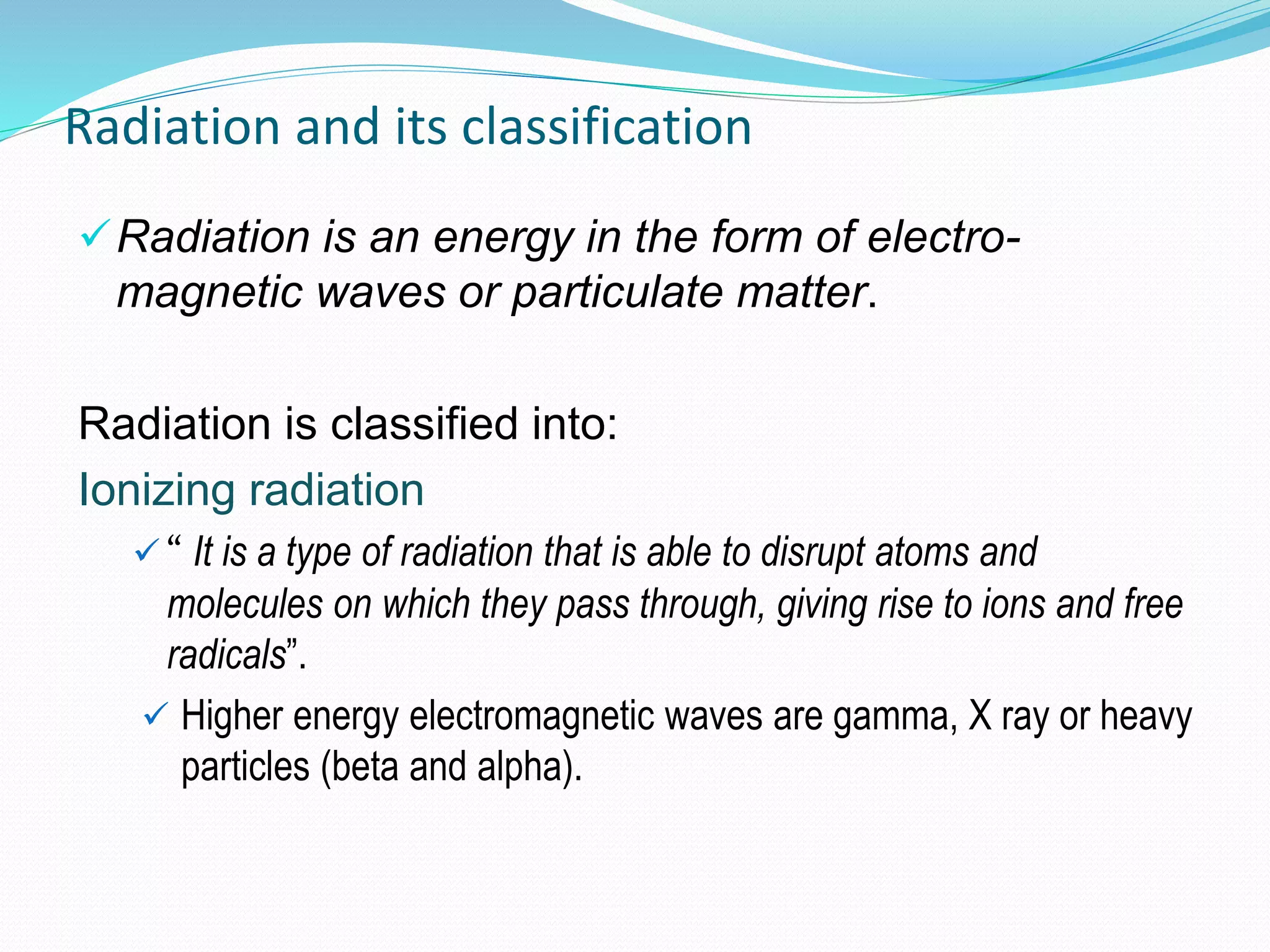 Use of radiation in medicine (medical use of radiation) | PPTX