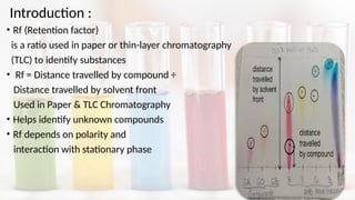 Use of Rf values in food dyes and.pptx.. | PPTX