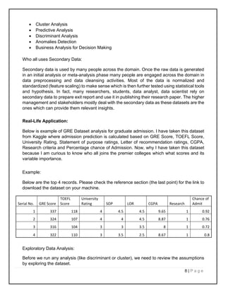 Use of secondary data in marketing analytics | PDF
