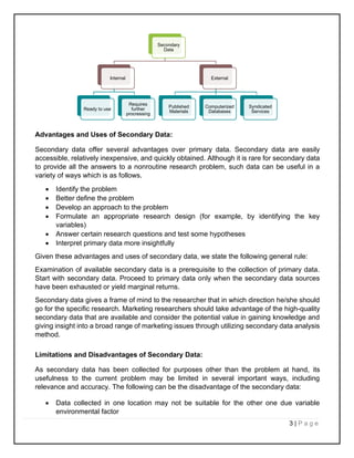 Use of secondary data in marketing analytics | PDF