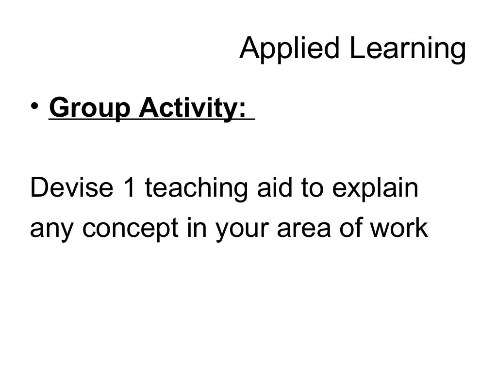 Use of teaching aids in the teaching learning process