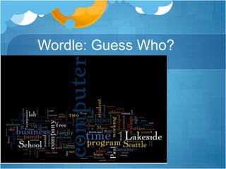 Wordle: Guess Who?
 