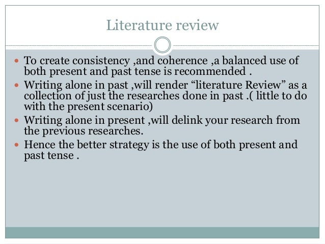past tense literature review
