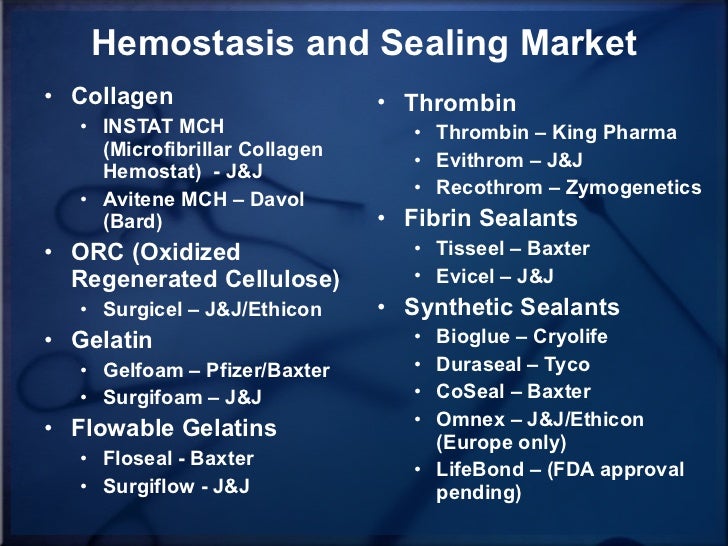 Use Of Tissue Sealants And Hemostatic Agents