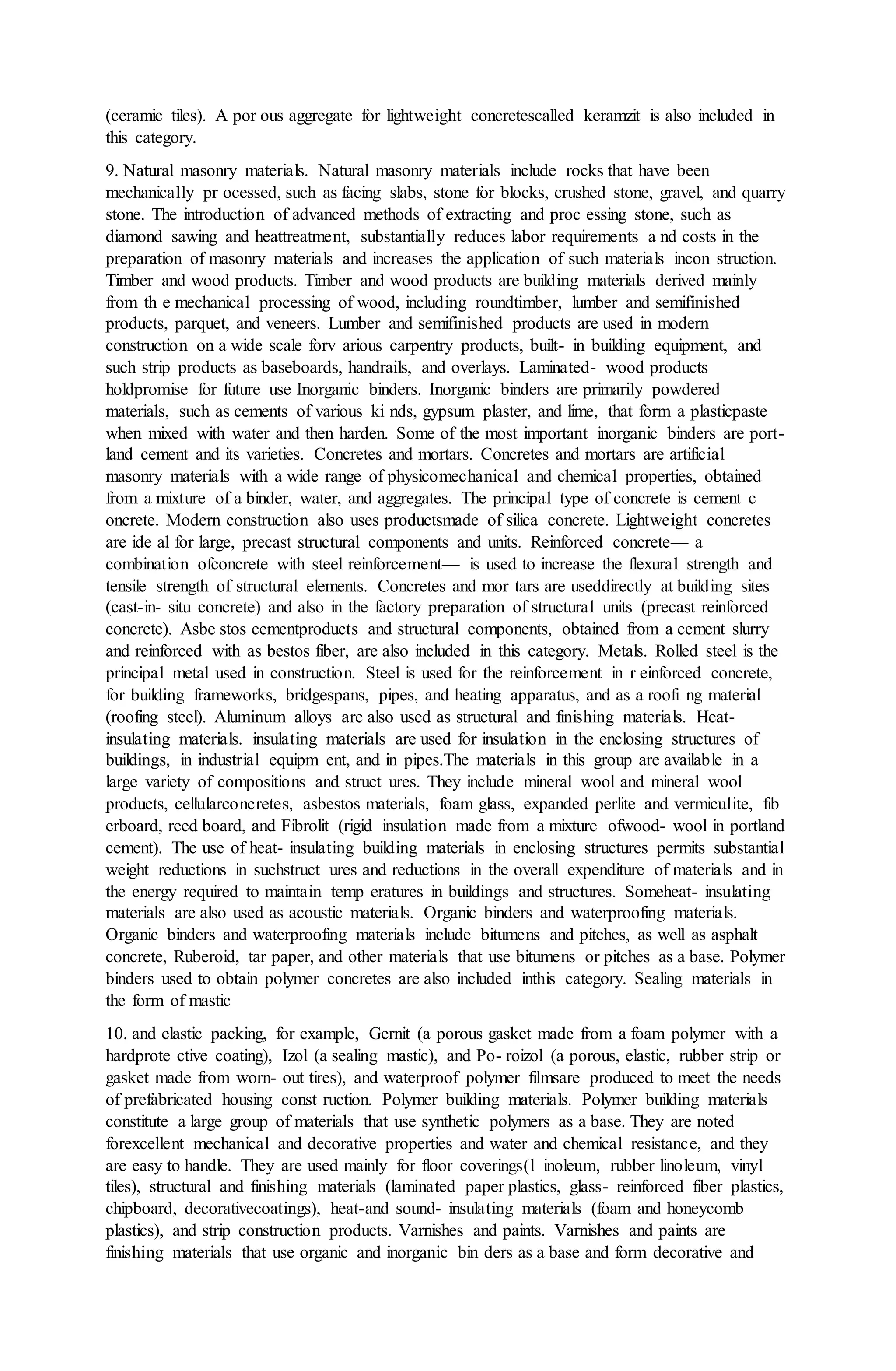 Use of traditional building materials | DOCX