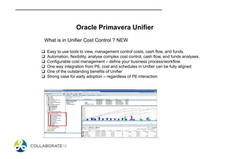 Use of unifier with primavera | PDF