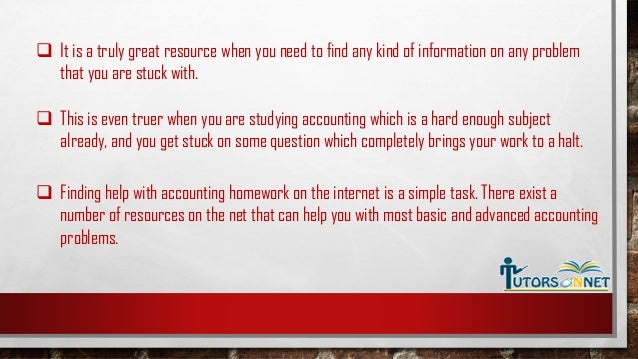 Advanced accounting homework help
