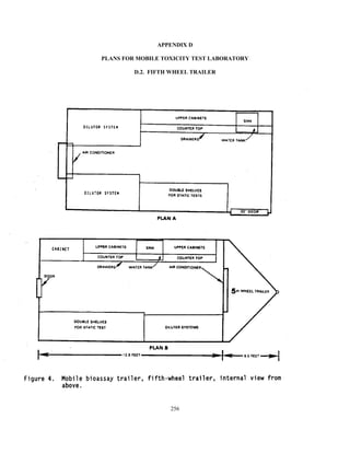 256
APPENDIX D
PLANS FOR MOBILE TOXICITY TEST LABORATORY
D.2. FIFTH WHEEL TRAILER
 