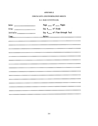 264
APPENDIX E
CHECK LISTS AND INFORMATION SHEETS
E.3. DAILY EVENTS LOG
 