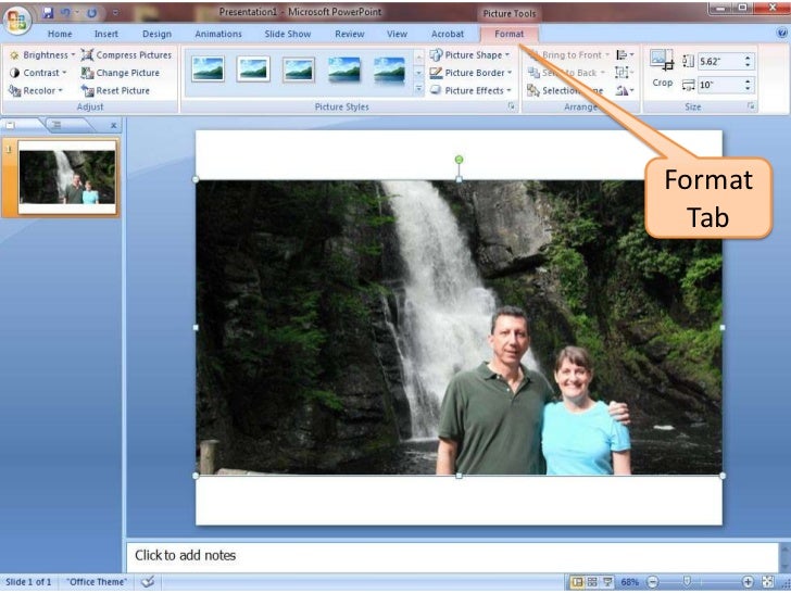 use powerpoint to edit and save a picture picture tools format tab powerpoint