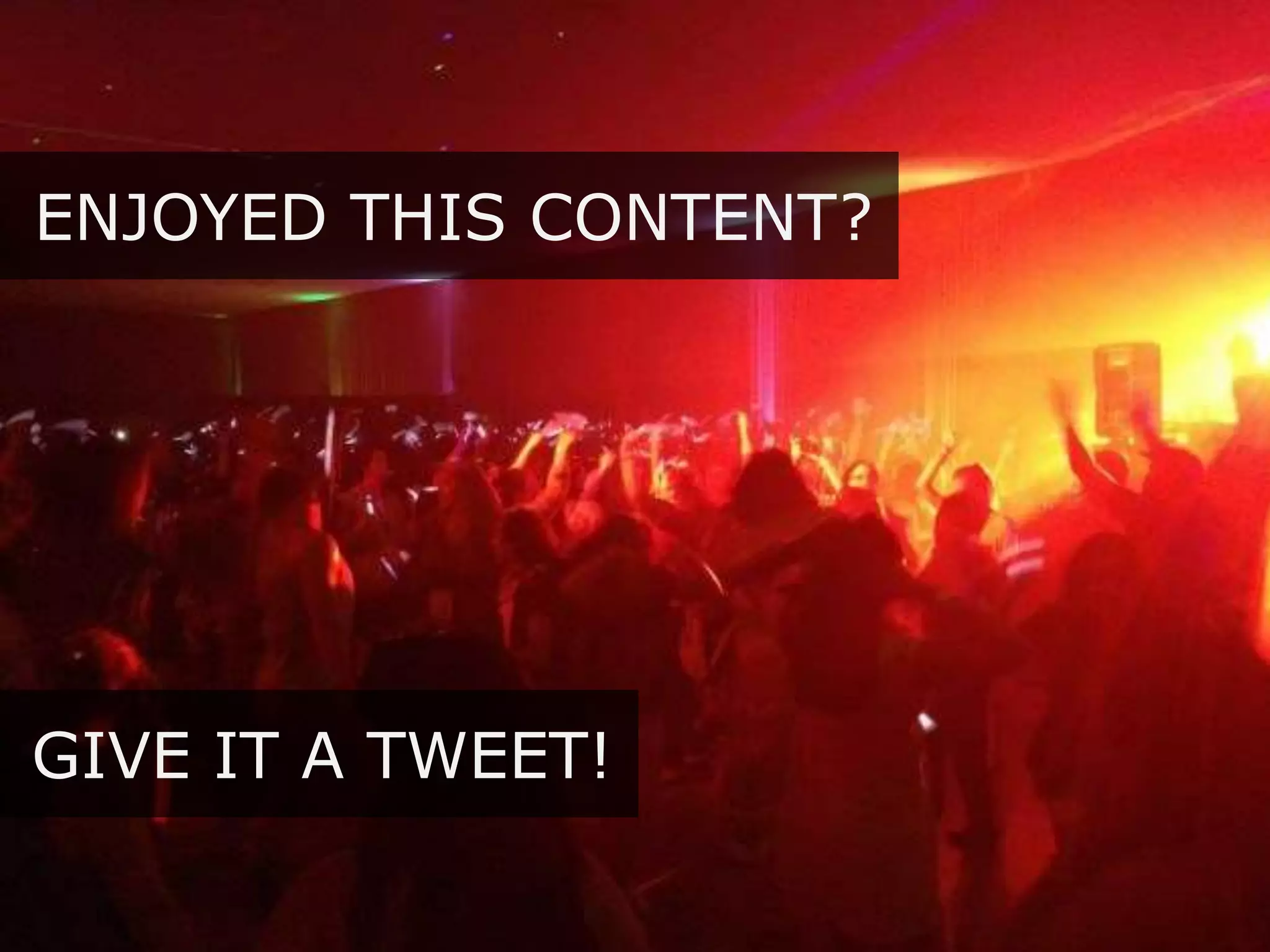 ENJOYED THIS CONTENT?
GIVE IT A TWEET!
 