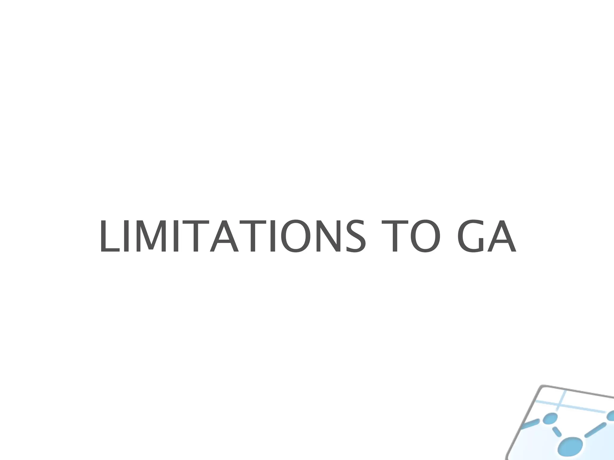 LIMITATIONS TO GA
 