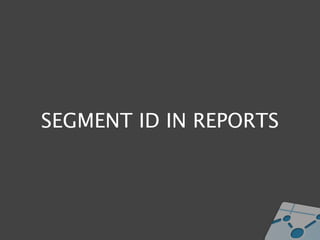 SEGMENT ID IN REPORTS
 