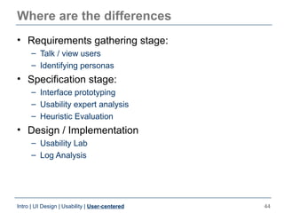 Fundamental principles of Usability and User Centred Design | PPT
