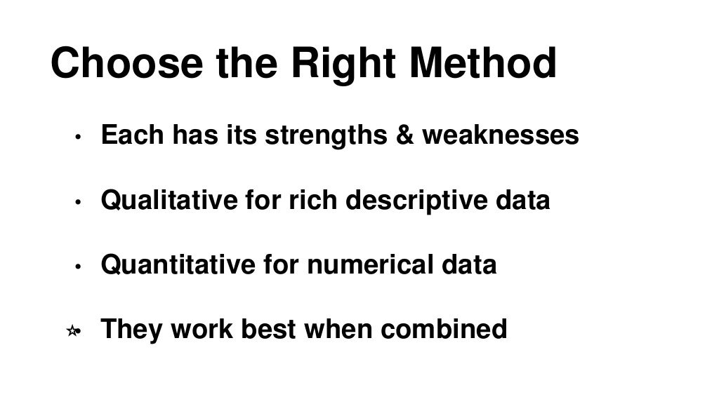 Choose the Right Method