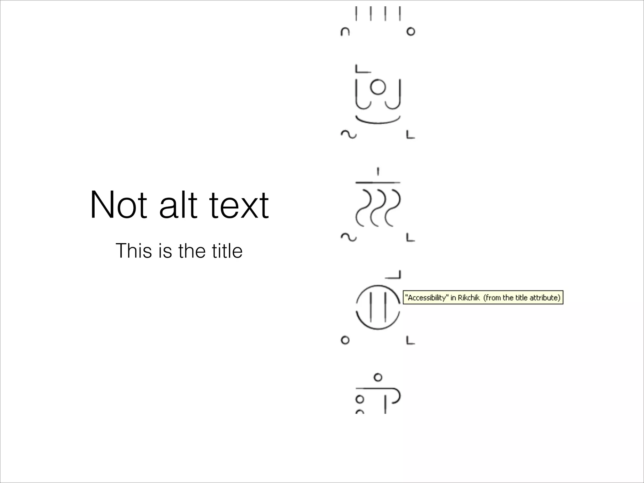 Not alt text
This is the title

 